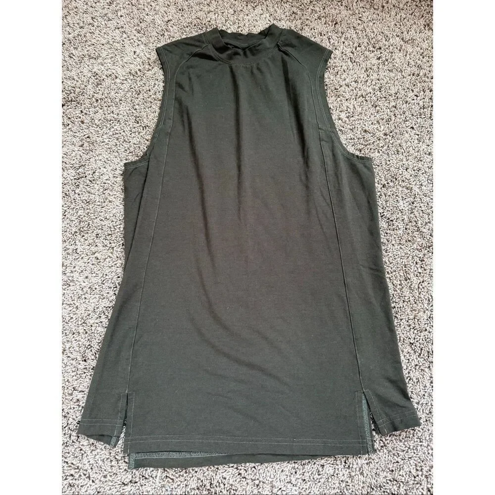 Alphalete Olive Green Sleeveless High Neck Athletic Tank Top Women’s S/M